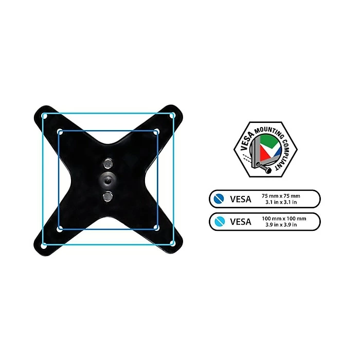 Mount-It! Modular Mount Adjustable Monitor Stands, Up To 27" Monitors, Black (MI-33114-BLK) - Image 6