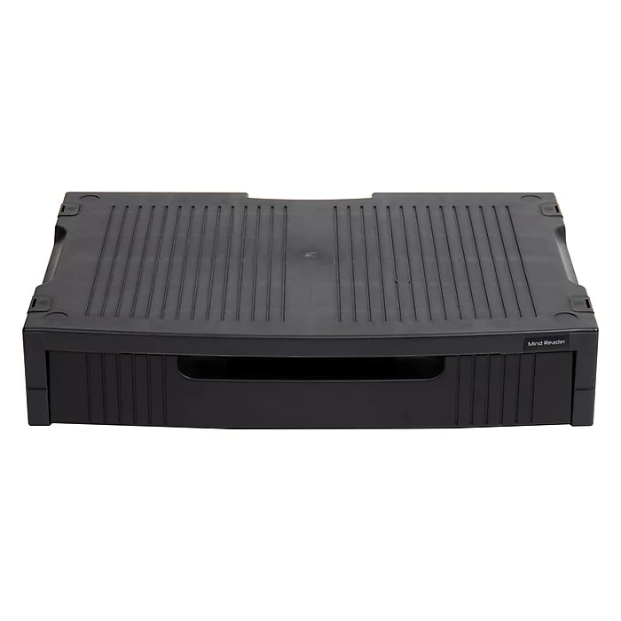 Mind Reader Monitor Stand With Storage Drawer, Black, (SUPMONST-BLK) - Image 5