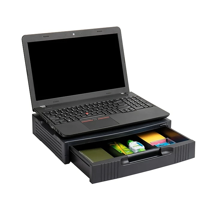 Mind Reader Monitor Stand With Storage Drawer, Black, (SUPMONST-BLK) - Image 6