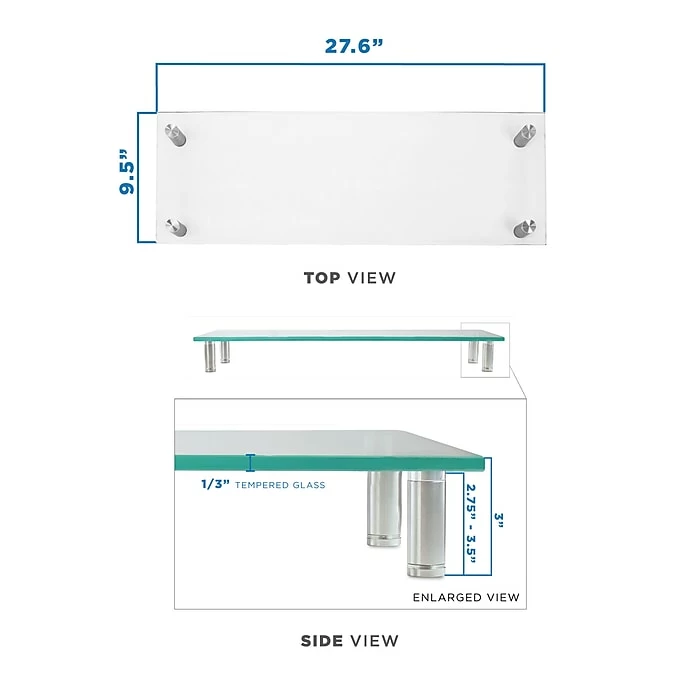 Mount-It! Extra Wide Elevated Computer Monitor, Laptop, And TV Stand (MI-7261) - Image 4