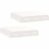 Mind Reader Monitor Stands, White, 2/Pack (2MONSTA3D-WHT)
