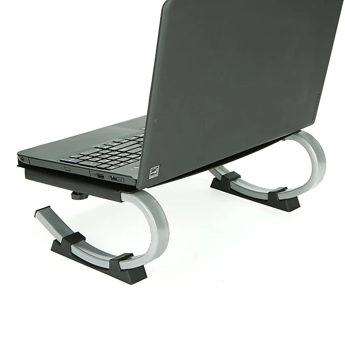 Mind Reader Monitor Stand Riser, Adjustable Anti-Slip, Ventilated Rectangle Metal For Computer, Laptop, Black (MONADJ-BLK) - Image 4
