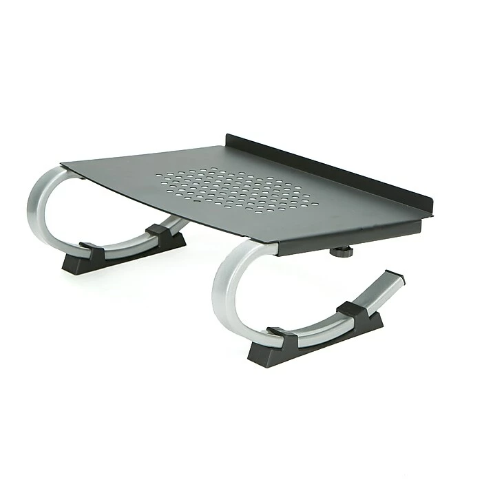 Mind Reader Monitor Stand Riser, Adjustable Anti-Slip, Ventilated Rectangle Metal For Computer, Laptop, Black (MONADJ-BLK) - Image 6