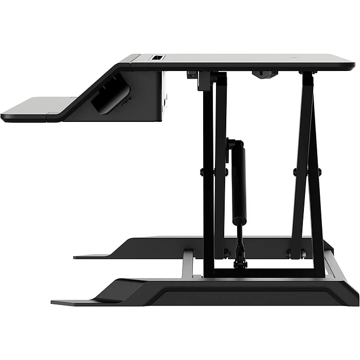 Fellowes Ergotron WorkFit-S Single LD Sit-Stand Workstation Standing Desk Adjustable Monitor Stand, Up To 27", Black (33-342-200) - Image 3