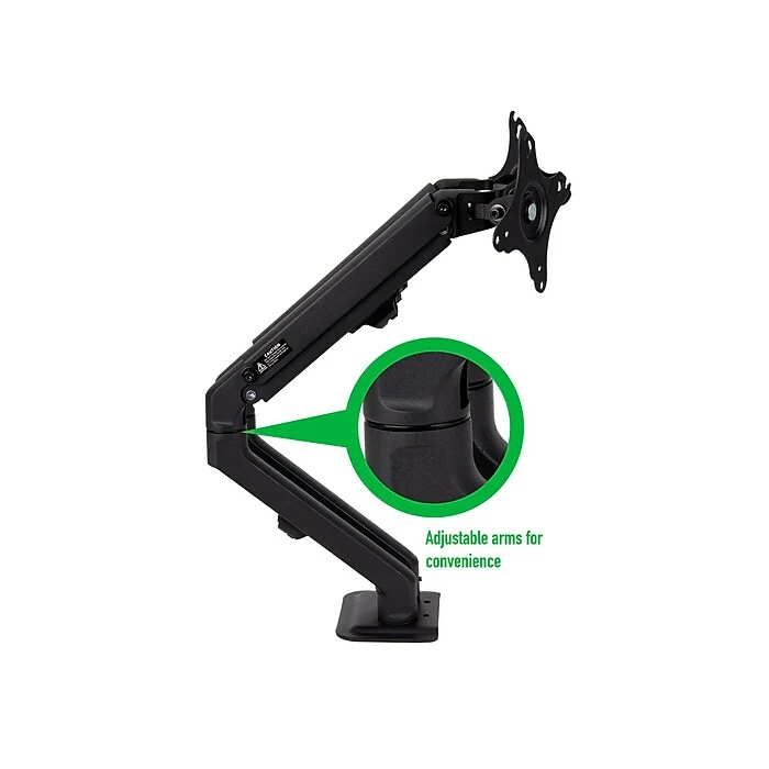 Mind Reader Adjustable Dual-Monitor Stand, Up To 27" Monitor, Black (DARMON-BLK) - Image 3