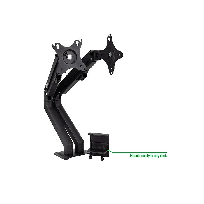 Mind Reader Adjustable Dual-Monitor Stand, Up To 27" Monitor, Black (DARMON-BLK) - Image 5