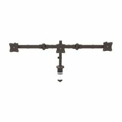 StarTech Desk Mount Triple Monitor Arm, Steel Adjustable Arm, Up To 24", Black (ARMTRIO)