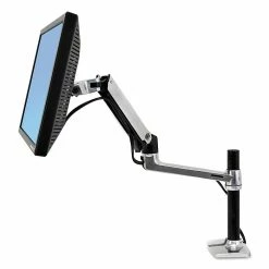 Ergotron® LX Series LCD Arm, 11 1/4" X 7 1/4" X 31 3/4", Polished Aluminum/Black (45295026)