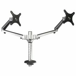 Versa Tables Omniview Dual Adjustable Monitor Arm, Up To 27", Silver (VT6220002-01-00)