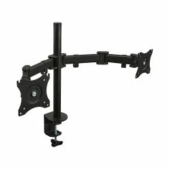 Mount-It! Dual Monitor Arms, Up To 27" Monitors, Black (MI-1752)