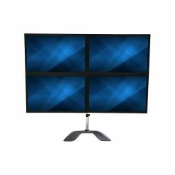 StarTech Quad-Monitor Stand - For Up To 32" VESA Mount Monitors Monitor Arm, Up, Gray (ARMQUADSS)