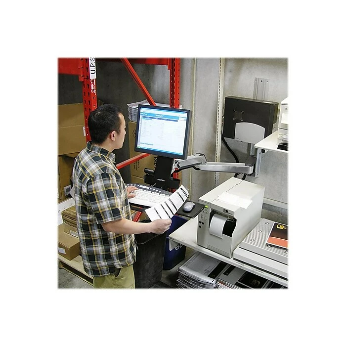 Ergotron StyleView Sit-Stand Combo Arm, Up To 24" Monitor, Polished Aluminum (45-266-026) - Image 6