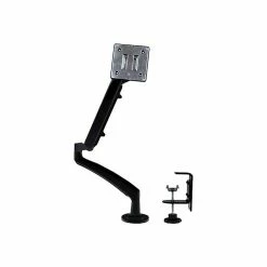 StarTech Single Monitor Arm - One Touch Height Adjustment -Slim Profile Adjustable, Up To 26", Black (ARMSLIM)