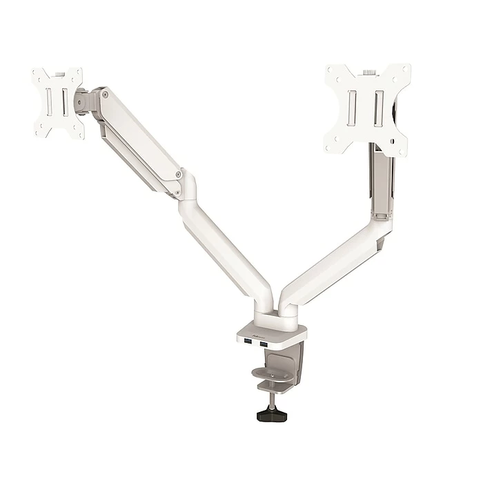 Fellowes Platinum Series Adjustable Dual Monitor Arm, Up To 32", Silver (8056501) - Image 8