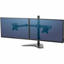Fellowes Professional Series Free-standing Dual Horizontal Monitor Arm, Up To 27", Black (8043701 )