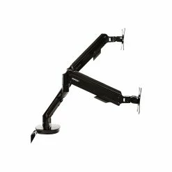 Staples Dual Monitor Arm, Up To 30" Monitors, Black (51729)