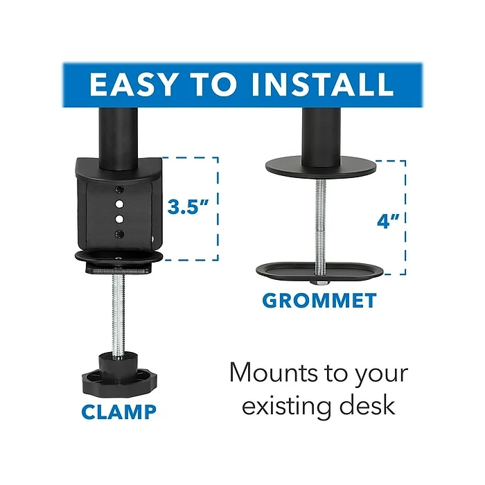 Mount-It! Mount It! Adjustable Monitor Mount, Up To 32", Black (MI-2751NB) - Image 5