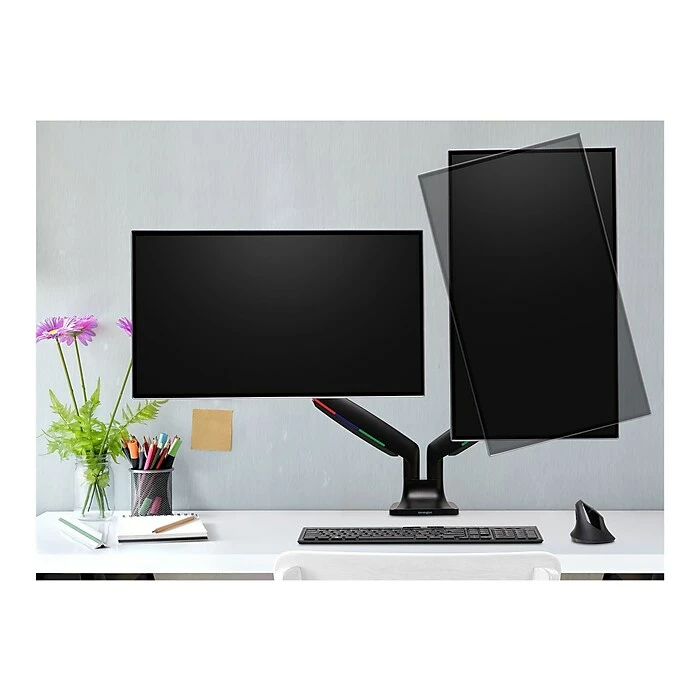 Kensington SmartFit One-Touch Adjustable Dual Monitor Arm, Up To 32", Black (K59601WW) - Image 7