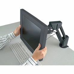 Kensington Flat Panel Desk Mount Monitor Arm Adjustable, Black (60106)