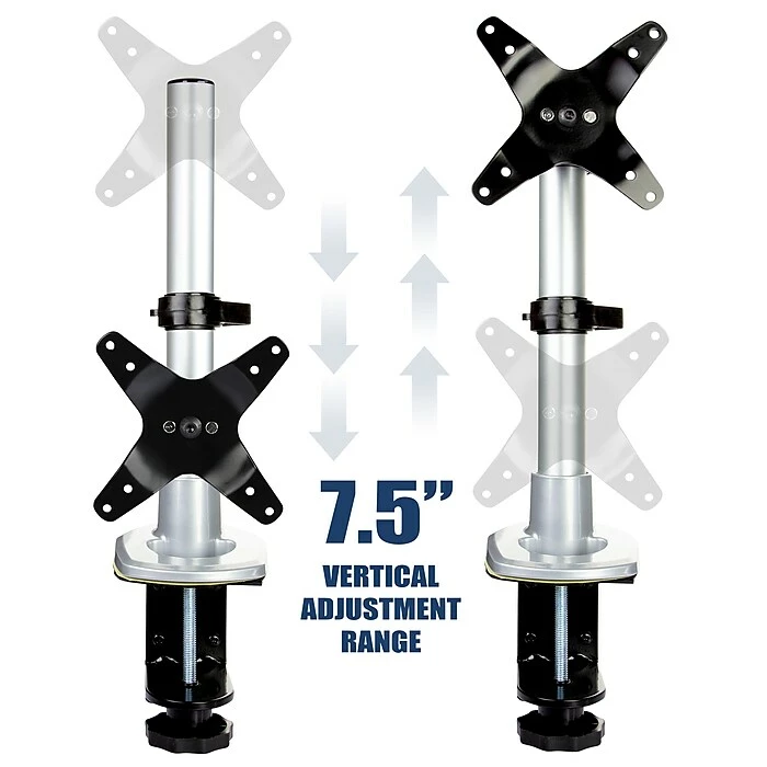 Mount-It! Modular Desk Mount Adjustable Monitor Arm, Up To 27" Monitors, Gray/Silver (MI-31111) - Image 5