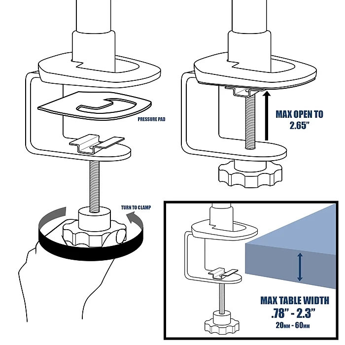 Mount-It! Modular Desk Mount Adjustable Monitor Arm, Up To 27" Monitors, Gray/Silver (MI-31111) - Image 8