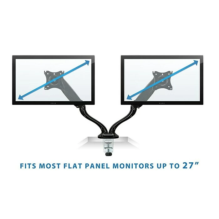 Mount-It! Dual Monitor Desk Mount With Dual Articulating Arms For 13"-27" Screens (MI-1762) - Image 2