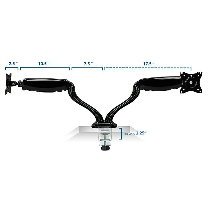 Mount-It! Dual Monitor Desk Mount With Dual Articulating Arms For 13"-27" Screens (MI-1762) - Image 5