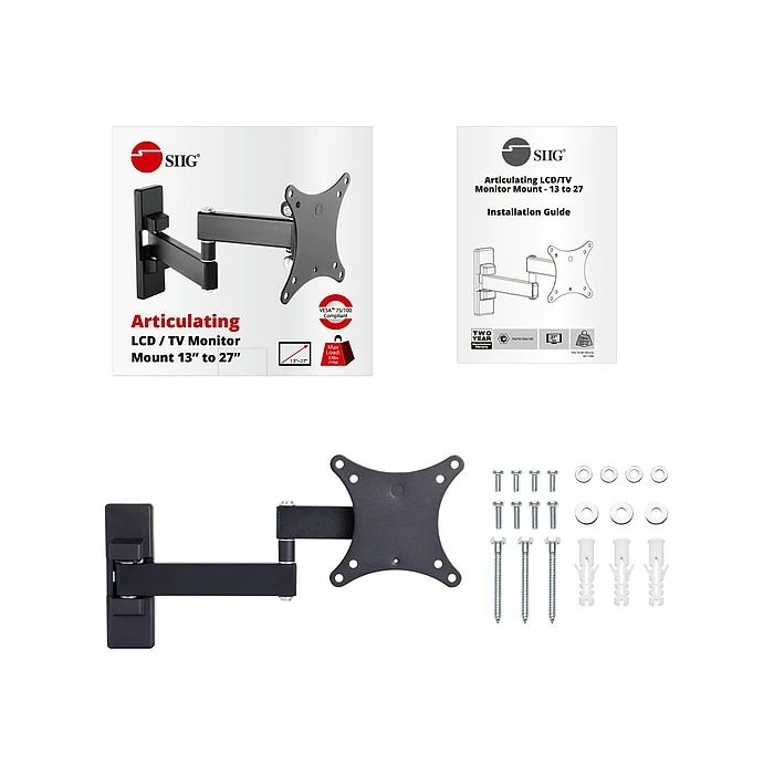 SIIG Adjustable Bracket, Up To 27" Monitor, Black (CE-MT1B12-S2 ) - Image 4