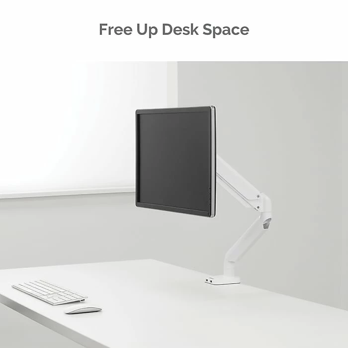 Fellowes Platinum Series Adjustable Single Monitor Arm, Up To 32", White (8056201) - Image 6