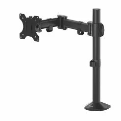 Fellowes Reflex Single Adjustable Monitor Arm, Up To 32", Black (8502501)