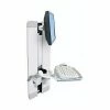 Ergotron StyleView Vertical Lift, Patient Room Adjustable Monitor Mounting Kit, Up To 24", White (60-609-216)