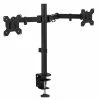 Mount-It! Adjustable Dual Monitor Arm Mount, Up To 27" Monitor, Black (MI-2752)