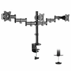 Mount-It! Triple Monitor Mount 3 Screen Desk Stand (MI-1753)