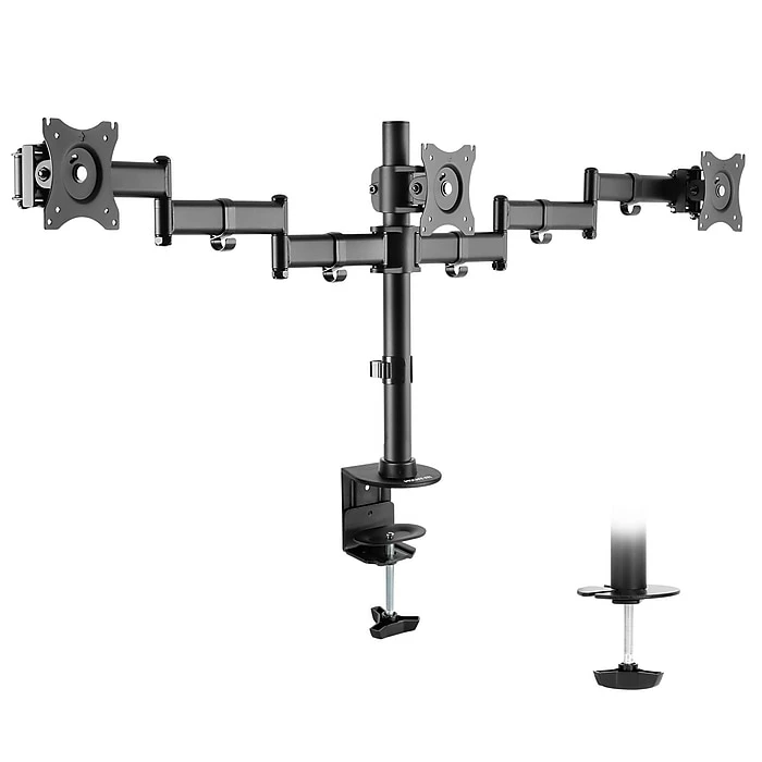 Mount-It! Triple Monitor Mount 3 Screen Desk Stand (MI-1753)