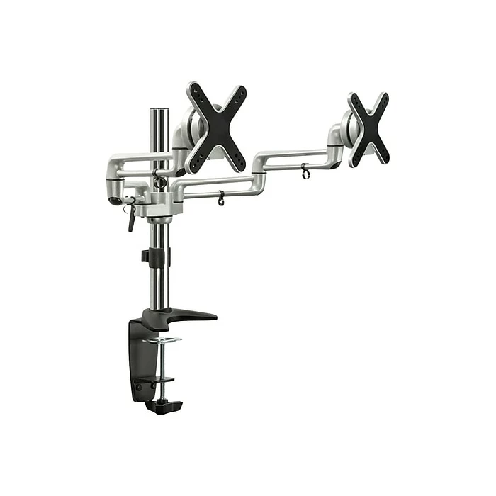 Mount-It! Dual Monitor Mount, Up To 27" Monitors, Silver (MI-732) - Image 2