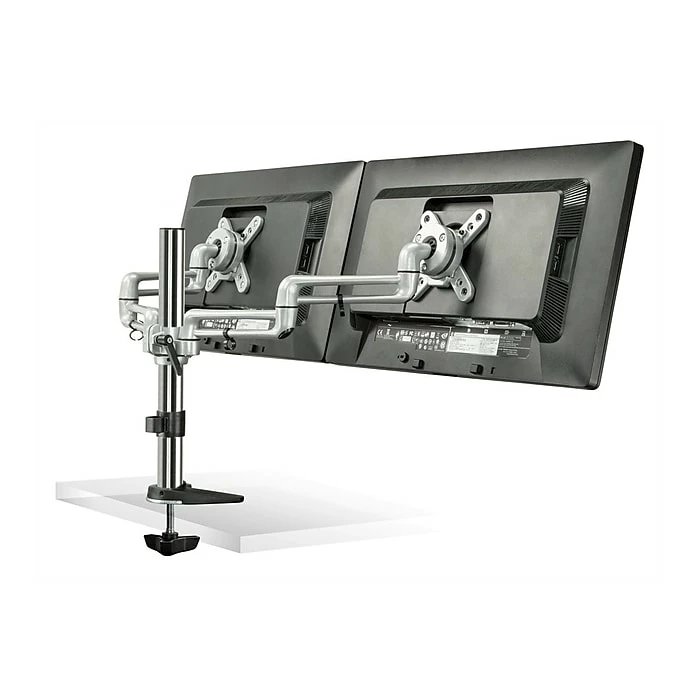 Mount-It! Dual Monitor Mount, Up To 27" Monitors, Silver (MI-732) - Image 3