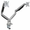 Mount-It! Mount-lt! Adjustable Dual Monitor Arm Mount, Up To 32", Silver (MI-1772)