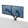 Fellowes Platinum Series Dual Monitor Arm, Up To 32" Monitors, Black (8042501)