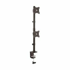StarTech Desk Mount Dual Monitor, Vertical, Up To 27", Black (ARMDUALV)