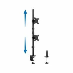 Mount-It! Mount-lt! Adjustable Monitor Mount, Up To 32" Monitor, Black (MI-1768)