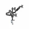 Mount-It! Adjustable Triple Monitor Mount With Gas Spring Arms, Up To 27", Black (MI-4753B)