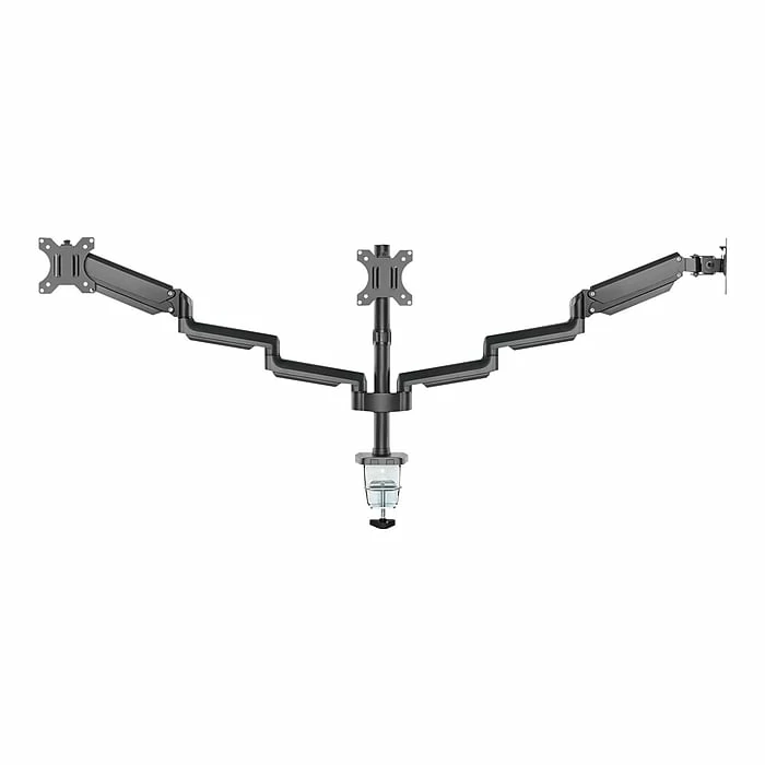Mount-It! Adjustable Triple Monitor Mount With Gas Spring Arms, Up To 27", Black (MI-4753B) - Image 2